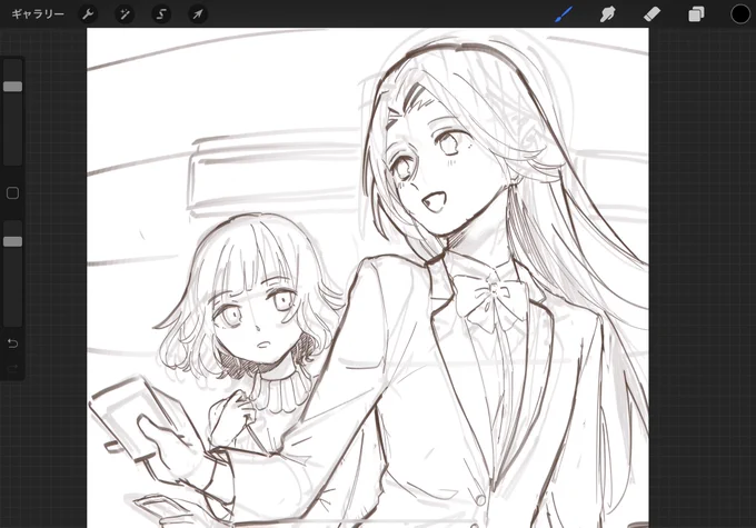 久々にカラー絵描くのだ 
