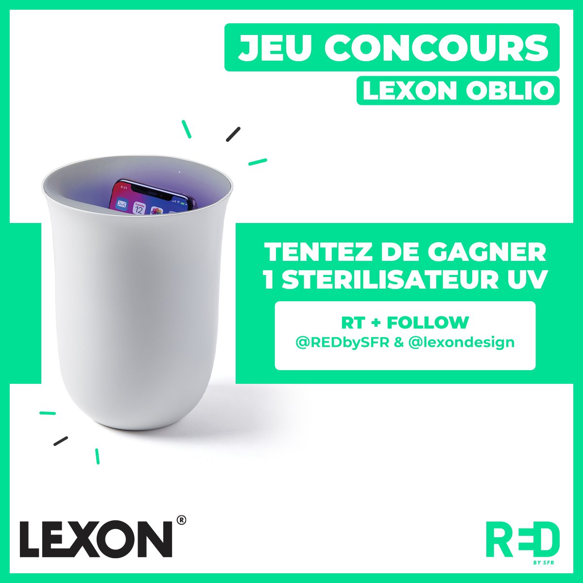 REDbySFR's tweet photo. [#Concours] On vous fait gagner 1 Lexon Oblio, la station de charge sans fil avec stérilisateur UV intégré !

Pour tenter votre chance : RT + Follow @lexondesign et @REDbySFR

Fin du jeu et tirage au sort le 21/09 à 14h ! https://t.co/B5IFhsJOAL