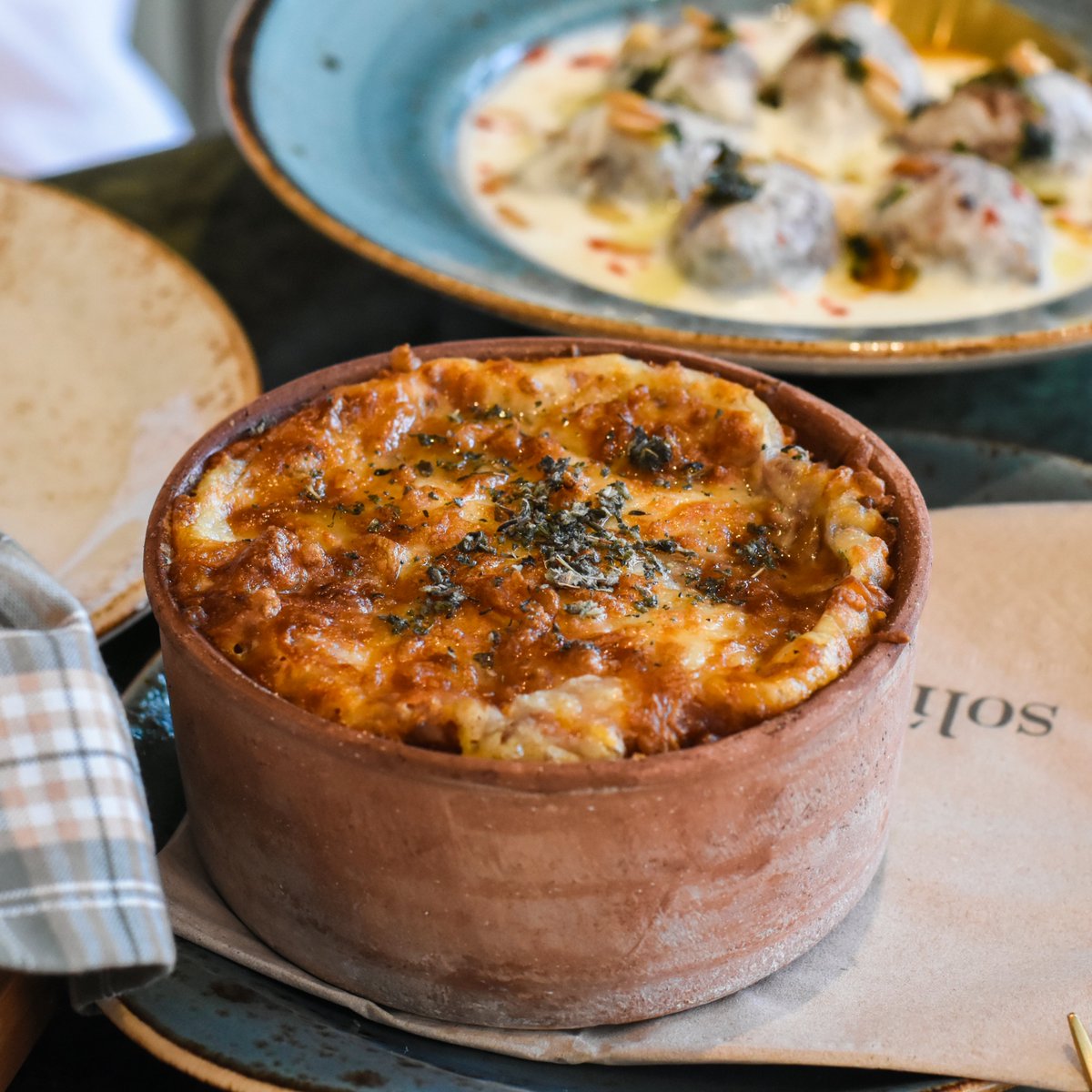 SoliaKSA's tweet photo. لازانيا بالفخار المخبوزة بالفرن   

Lasagna lovers, you’re welcome at Solia to try our baked lasagna
 
.

#solia #riyadh #sweet #lasagna #food https://t.co/m1ie1Ng0r2