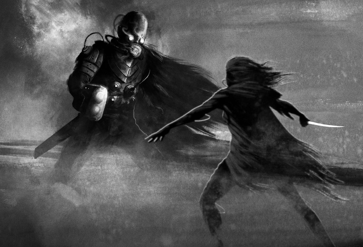 Here’s some stuff that didn’t make it.. an early sketch for a fremen fighting a sardukar