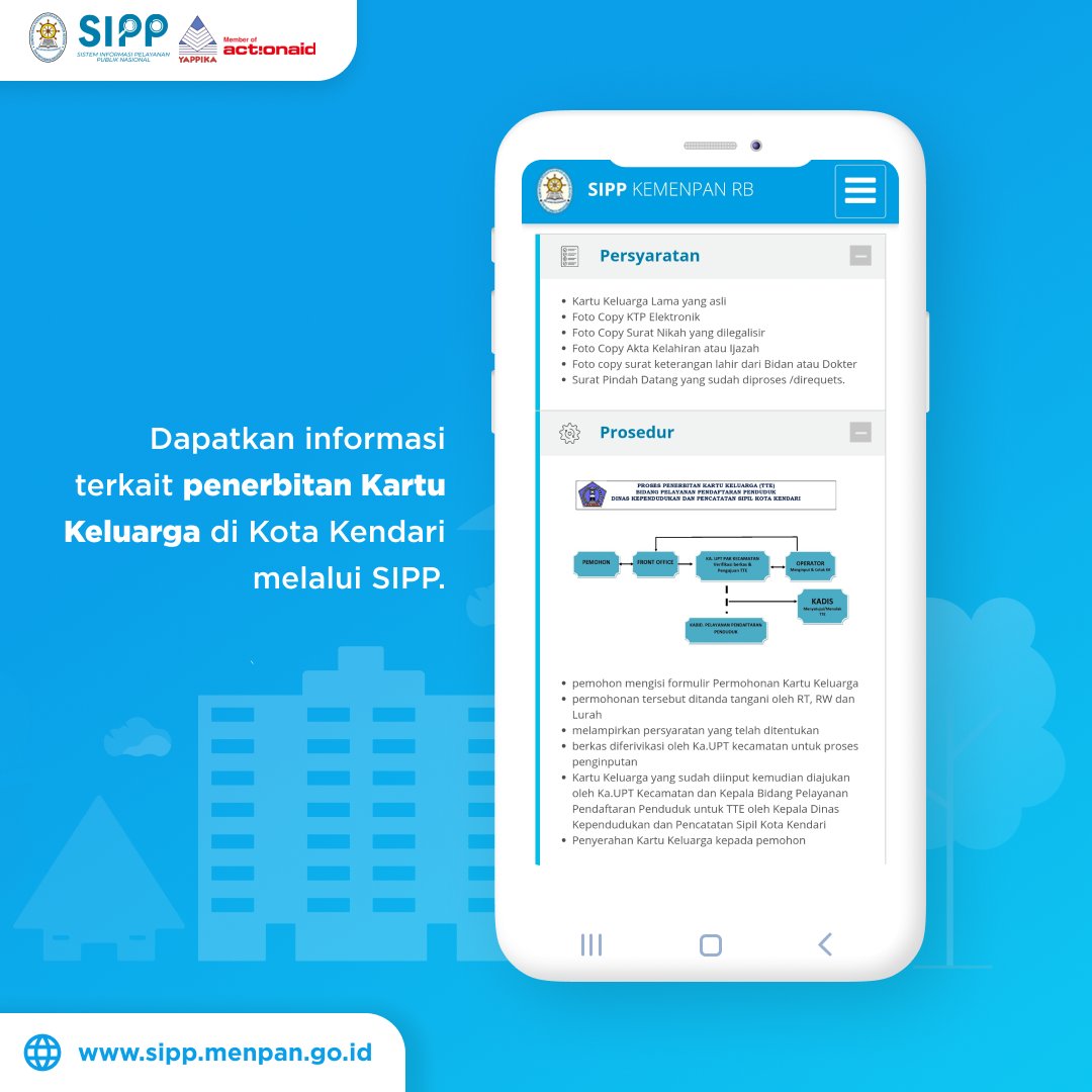 sipp_menpan's tweet photo. Selamat malam, #SahabatSIPP!

Layanan Penerbitan Kartu Keluarga bagi masyarakat Kota Kendari hadir di SIPP. Layanan ini bertujuan untuk memudahkan masyarakat Kendari dalam mendapatkan informasi terkait penerbitan Kartu Keluarga. https://t.co/iwnIpg8DOR