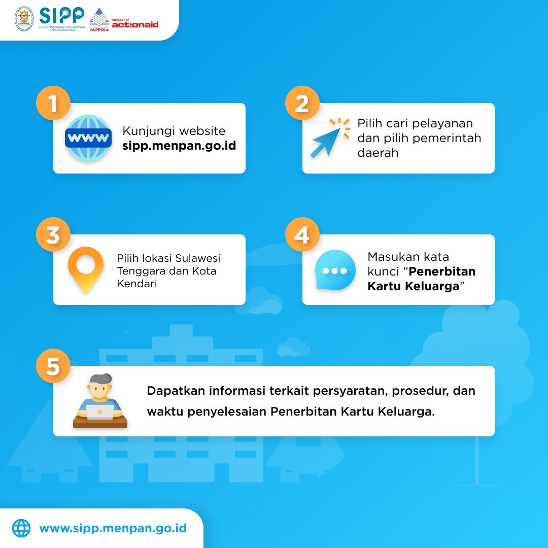 sipp_menpan's tweet photo. Selamat malam, #SahabatSIPP!

Layanan Penerbitan Kartu Keluarga bagi masyarakat Kota Kendari hadir di SIPP. Layanan ini bertujuan untuk memudahkan masyarakat Kendari dalam mendapatkan informasi terkait penerbitan Kartu Keluarga. https://t.co/iwnIpg8DOR