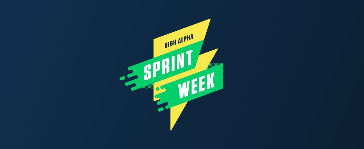 highalpha's tweet photo. It's Sprint Week at High Alpha, which means we're heads down validating ideas and building our next companies. Learn more about our Sprint Week process (and why we do it) on the blog: https://t.co/YDVb0mA4Gt #HASprintWeek https://t.co/25EVXhqvWl