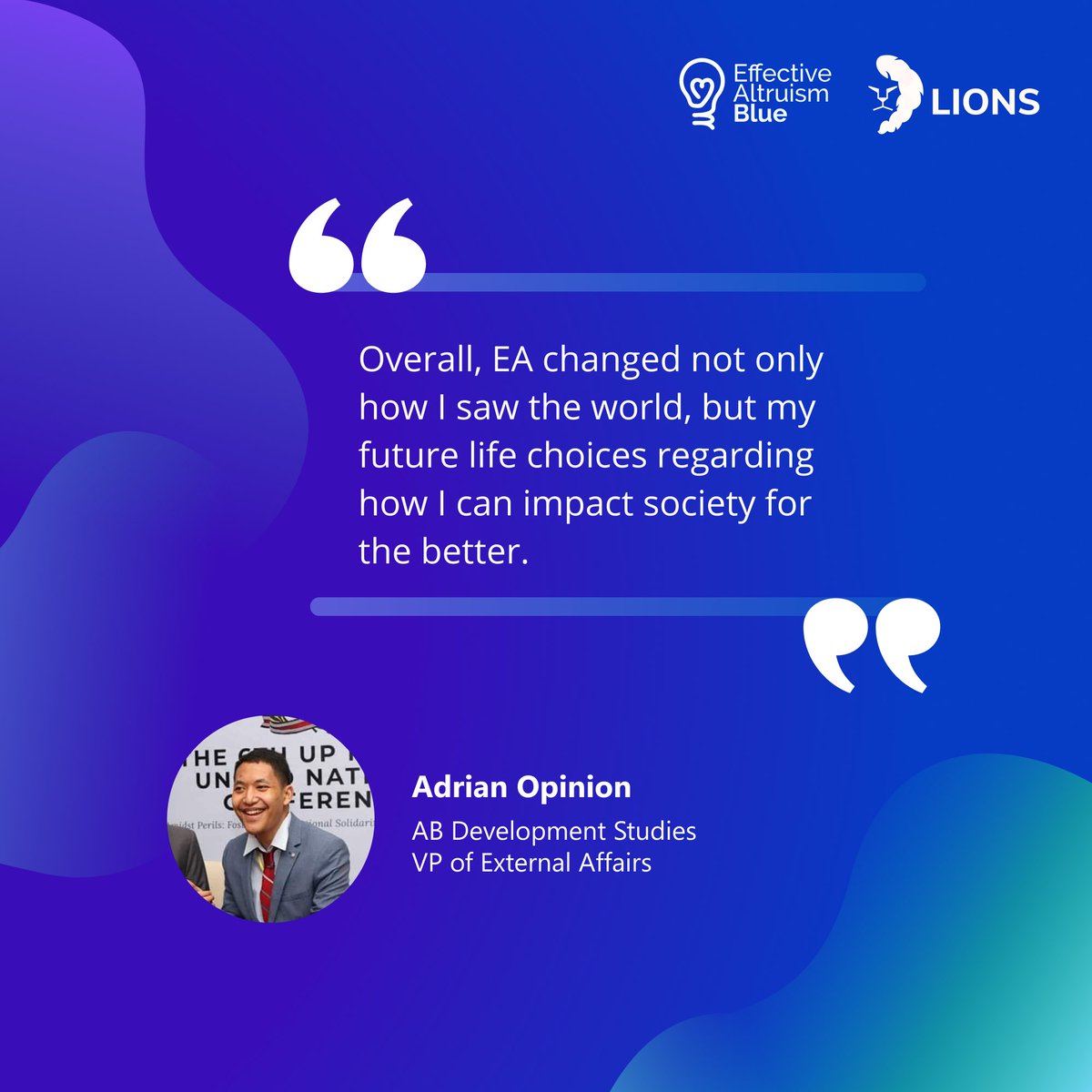 eablueph's tweet photo. Still not sure what EA Blue has to offer you?
Learn more about the movement from two of EA Blue’s Executive Board members as they share how EA has impacted their own lives!
Thinking of joining EA Blue? Sign up for our Applicants GA at https://t.co/EgdXpy4Tyf!
#EABlueRecWeek https://t.co/wMlikK1u4f