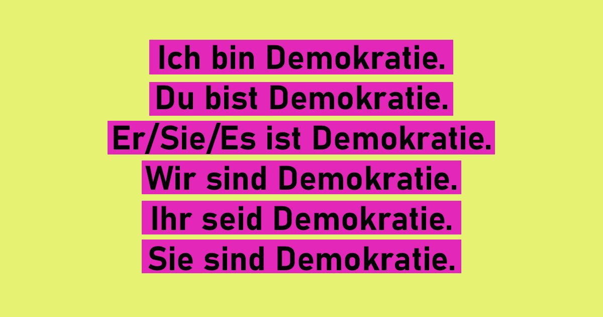 WIR SIND DEMOKRATIE! #tagderdemokratie