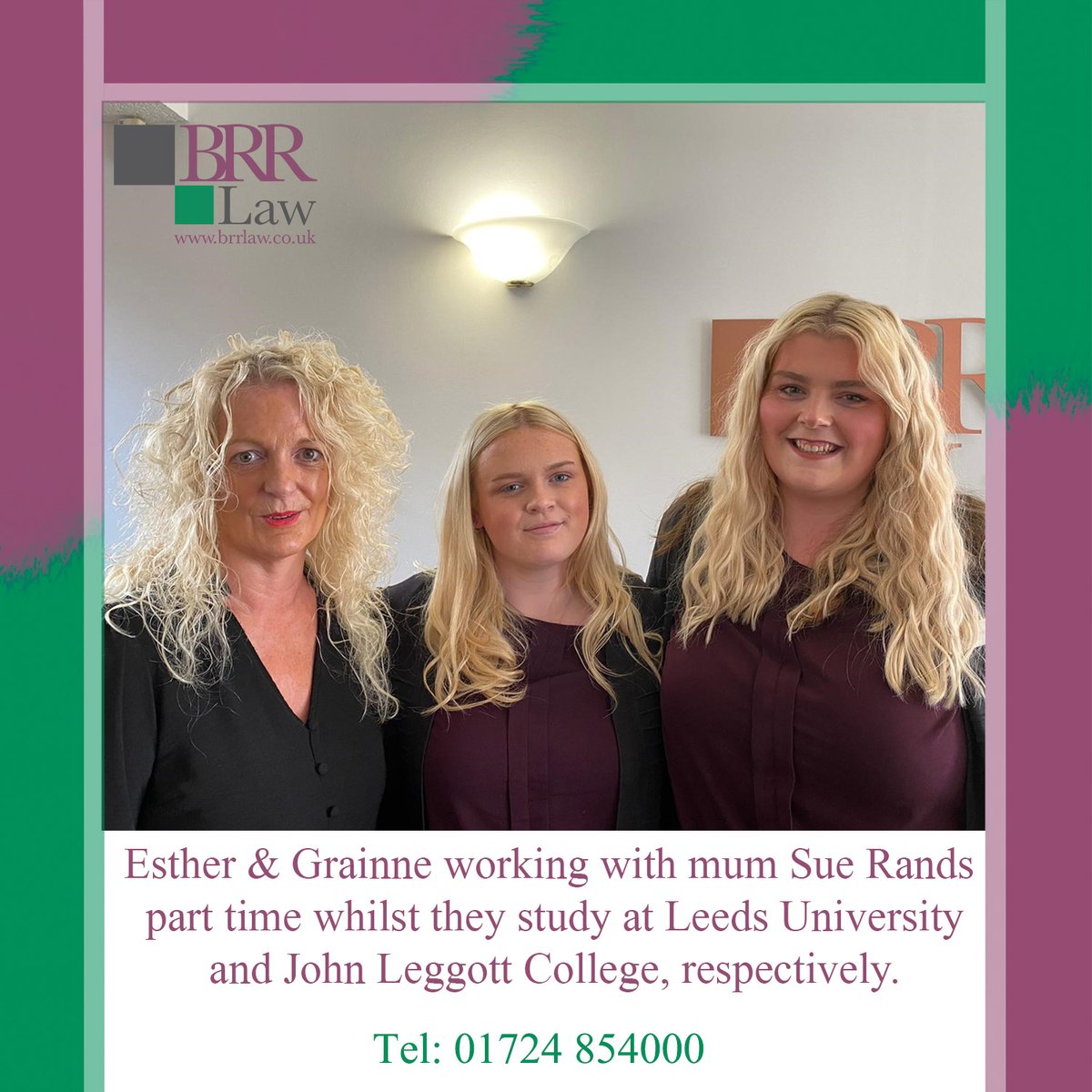 BRR_Law's tweet photo. Sue Rands, Equity Partner says “I am absolutely delighted that both my daughters want to become solicitors.  Whilst they are both studying very hard, they find the time to work towards a pathway in their chosen careers. I couldn’t be happier”

https://t.co/eL5oheGPzF https://t.co/Tk91yMj4HW
