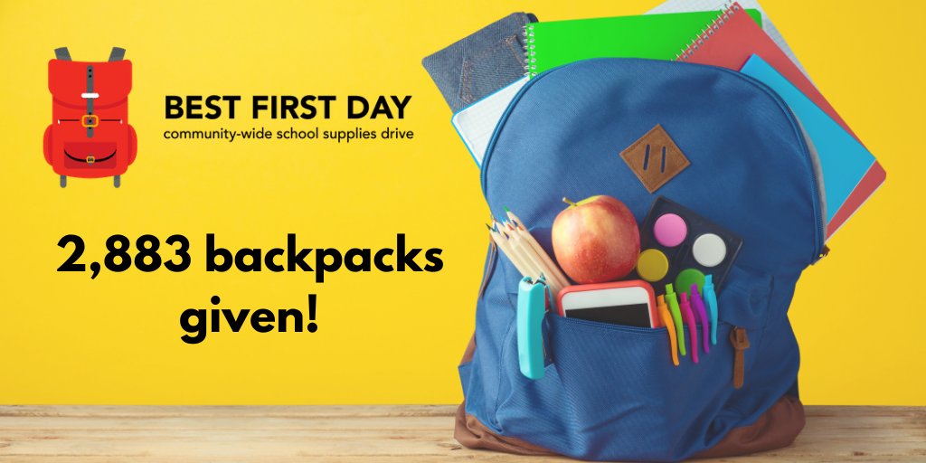 Happy #BestFirstDay! Thanks to our generous community full of caring volunteers and donors, we were able to pack and distribute 2,883 backpacks to students, helping provide the supplies for success this school year! 

#TVDSB #lndont <a href="/unitedwayemca/">United Way Elgin Middlesex</a> <a href="/tsacentreofhope/">@TSACentreofHope</a>  <a href="/TVDSB/">Thames Valley DSB</a>