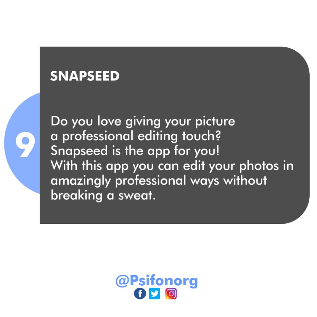 thepsifonorg's tweet photo. Top 10 apps you should have in your phone 3
#psifon #innovation #business #strategy #tech  #calabar #marketing https://t.co/LWRyu8uVrk