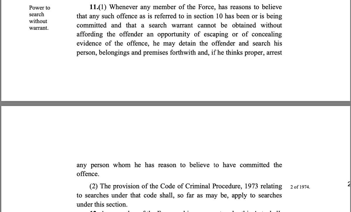 Even Odisha SISF (OSIF) Act 2012 gives them power to arrest n search w/o a warrant. Did not see anyone making an issue with other State Industrial Security Force