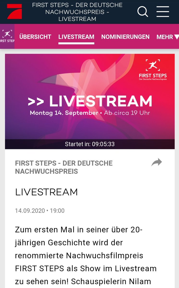 Content_Corinna's tweet photo. Klaas heute bei den First Steps Awards ab 19 Uhr im Livestream bei https://t.co/wuFs1usLdQ 😉
#firststepsaward https://t.co/zODq2Jhrco