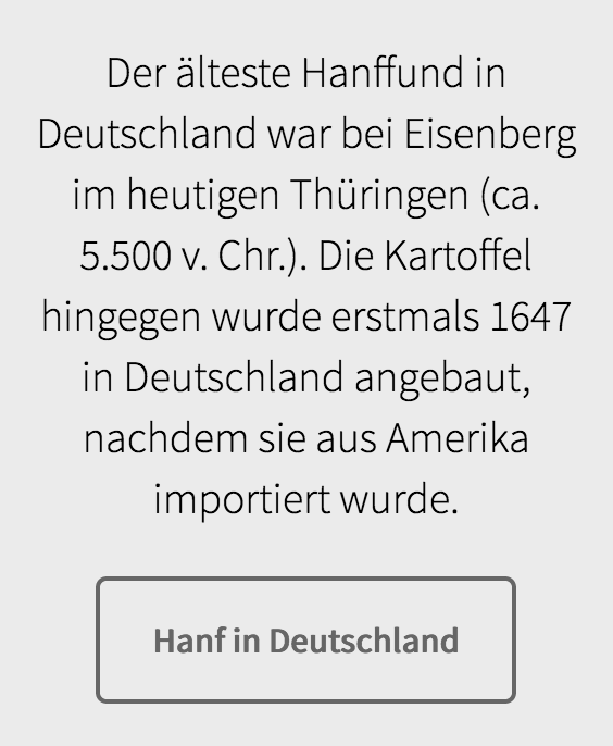 sativasavants's tweet photo. Ältester Hanffund in Deutschland war bei Eisenberg, Thüringen (ca. 5.500 v. Chr.). Die Kartoffel wurde erstmals 1647 in Deutschland angebaut, nachdem sie aus Amerika importiert wurde. #CannabisFakten #MachDichSchlau #knowledgeisflower #Cannabis #LegalizeIt https://t.co/EP4WPRqN2T https://t.co/xxGbWXIfxr