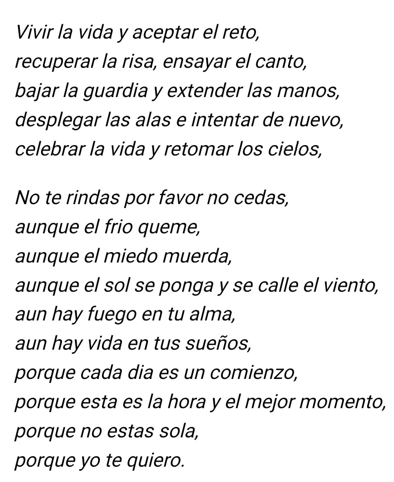 Papelerines's tweet photo. Para empezar os traemos este poema de Mario Benedetti, quien nos pide que no nos rindamos. Dedicado a todas esas personas que están pasando por un mal momento. "No te rindas". #LunesDePoesía #Poesía #Cultura #FelizLunes #BuenosDias https://t.co/EkjGddz4LC