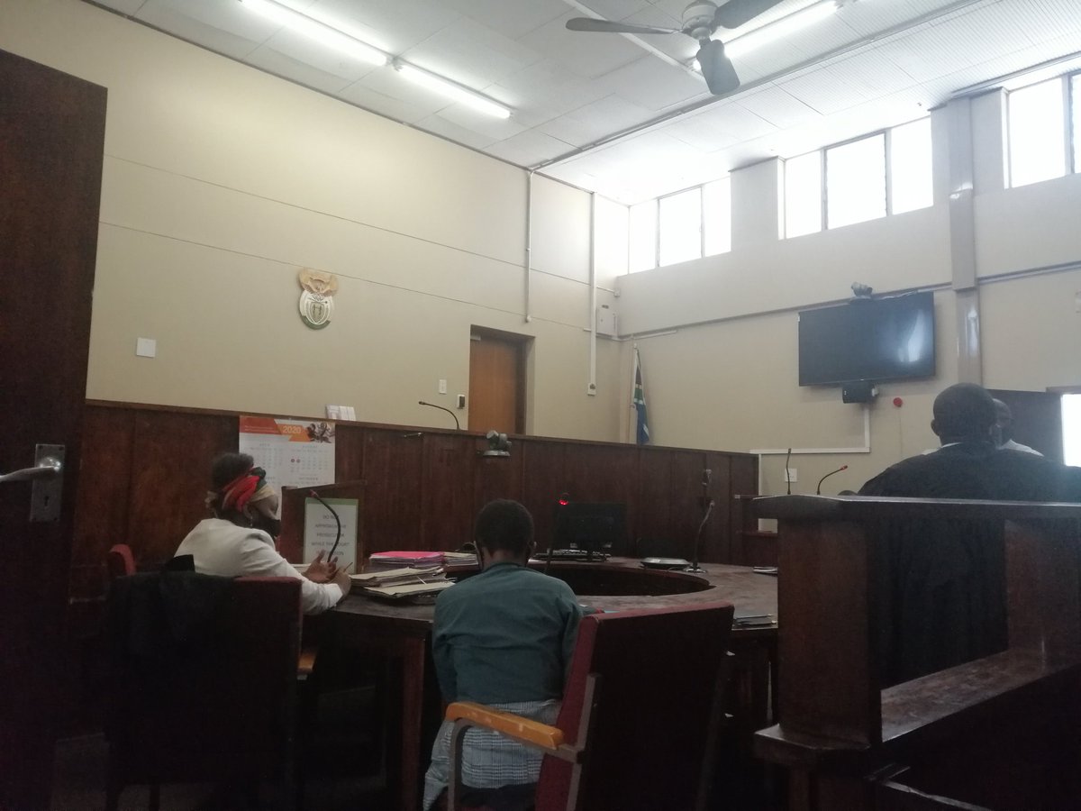KhayaJames's tweet photo. We are coming to you live from Malahleni Magistrates Court where a suspect allegedly involved in stripping railway tracks worth over R1, 4 million. He's facing 3 charges namely damaging essential infrastructure, theft and possession of stolen property. #RailwayCase https://t.co/RqiueOisNs