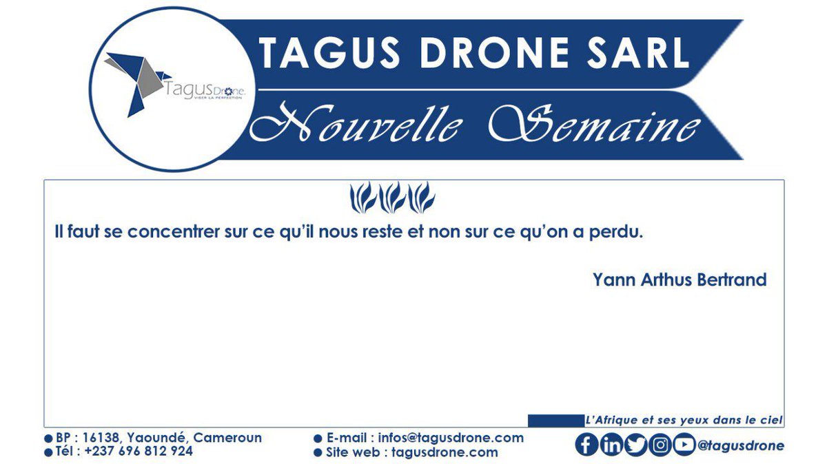 TagusDrone's tweet photo. 🎈Il faut se concentrer sur ce qu’il nous reste et non sur ce qu’on a perdu.

Excellent début de semaine à toutes et à tous

☎️+229 66005070/+237 696812924
📧 infos@tagusdrone.com
🌐 https://t.co/XJN87BsmaC
🌏 https://t.co/kqp7Om49H7 https://t.co/zwi1LfWmz4