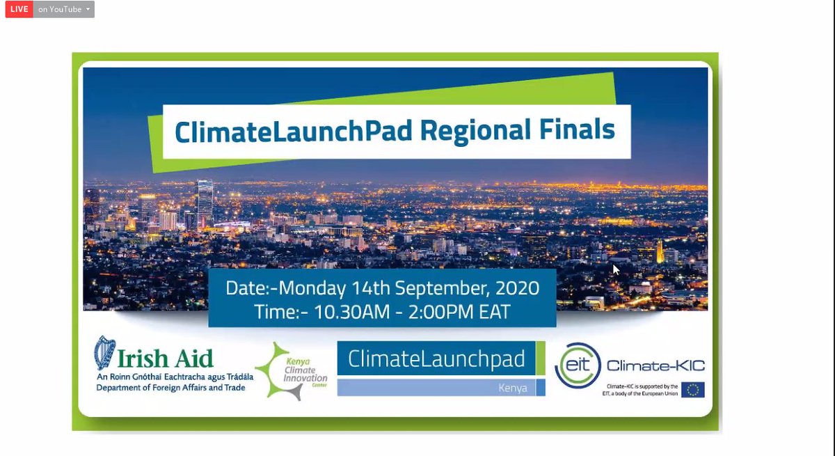ImpactAfricaLtd's tweet photo. We are now Live on Youtube. Join using the link https://t.co/8tmFKpYuG2 #CLP20 @ClimateKIC @EUinKenya https://t.co/mZlWmn5E9e