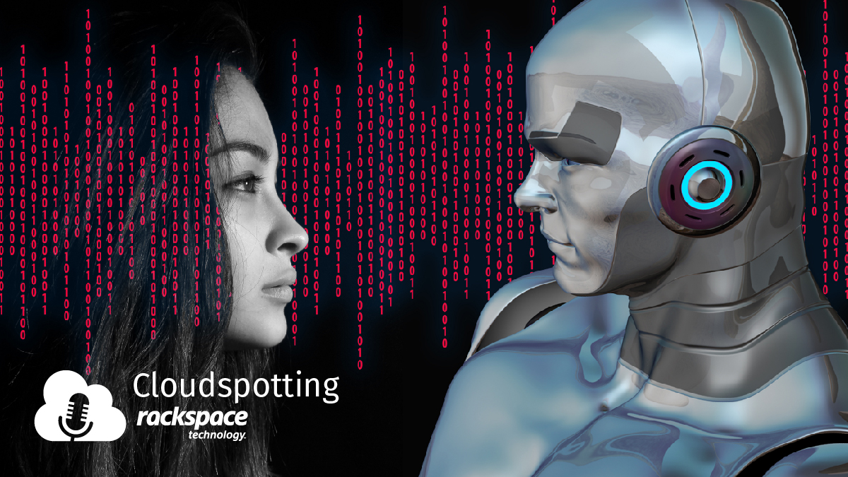 Rackspace_EMEA's tweet photo. Can we be authentic in a machine age? @sai_racker and @alexgalbraith explore the importance of authenticity when #AI is changing the way we communicate with @StMarysU's Diane Dowell. Listen here: https://t.co/VWQkkzigjX https://t.co/mIWkcvPjxV
