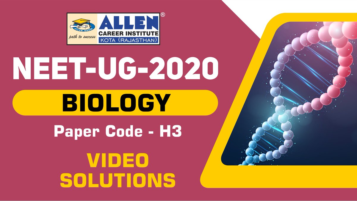 ALLENkota's tweet photo. Video Solutions of NEET (UG) 2020 Biology Paper (Code H3) by ALLEN Kota Expert Faculties.
👉 Watch Here: https://t.co/HCY6vbSOn3
#NEET2020 #Biology #NEETPaperAnalysis https://t.co/Pumy9z4lqF