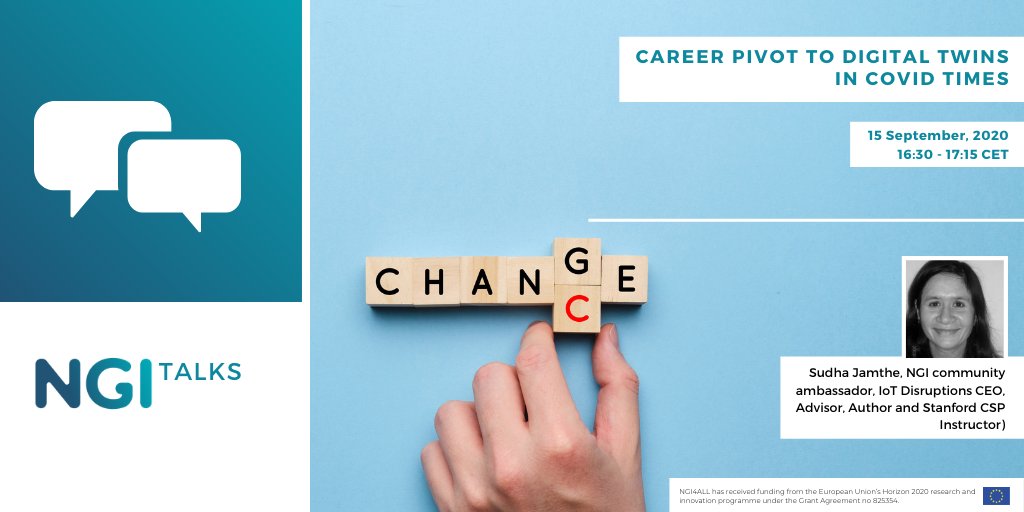 FundingBox's tweet photo. Interested in job opportunities in the Digital Twins field? 

Join the NGI Talk with Sudha Jamthe, and learn about what skills can be transferred to job roles in this area.

🗓15 Sep,16:30 CEST
👉Register https://t.co/txzmgL9tnq
#FundingGrowth #NextGenerationInternet https://t.co/EsTteEyx0o