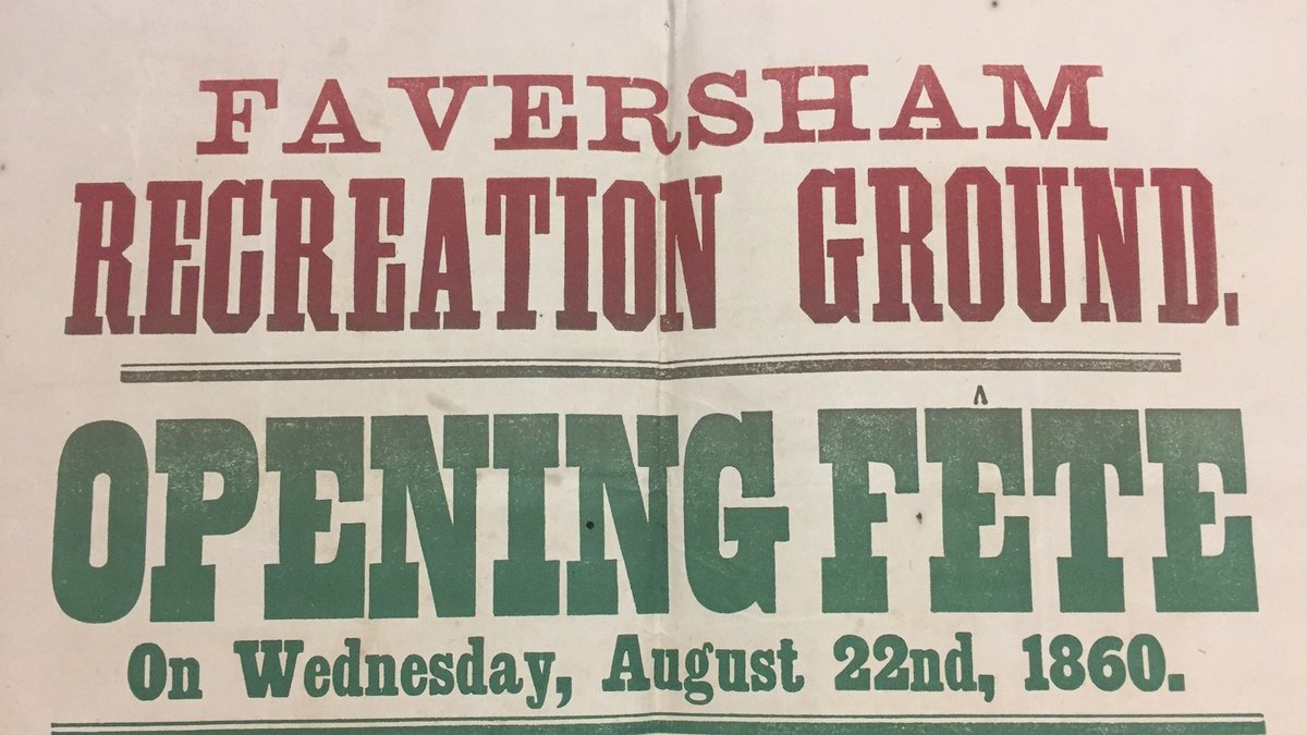 After much deliberation, planning & work, (recorded in documents @kent_archives,) 22 August 1860 was the grand opening day of the #Faversham Recreation Ground

kentarchives.org.uk/collections/ge…

swale.gov.uk/faversham-recr…

#HODs #HiddenNature @FavershamSoc @FavershamLife 
@visitfaversham