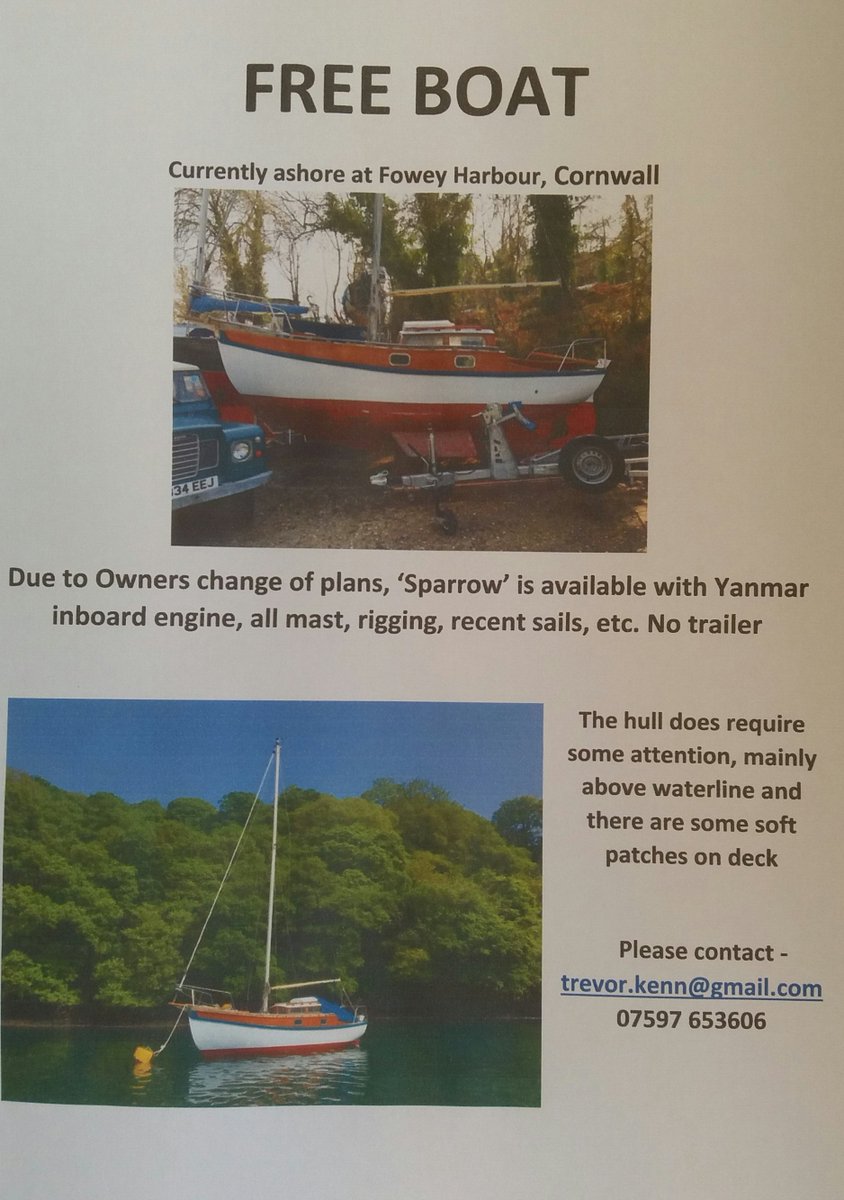 Free yacht....currently at Penmarlam