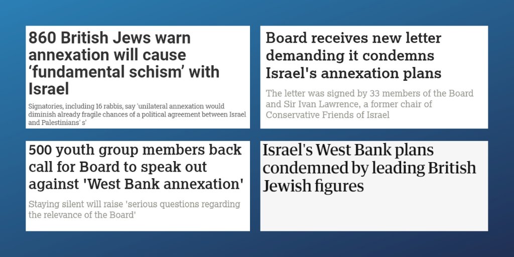 We mobilised thousands of supporters to encourage Jewish community organisations to speak out against annexation. >