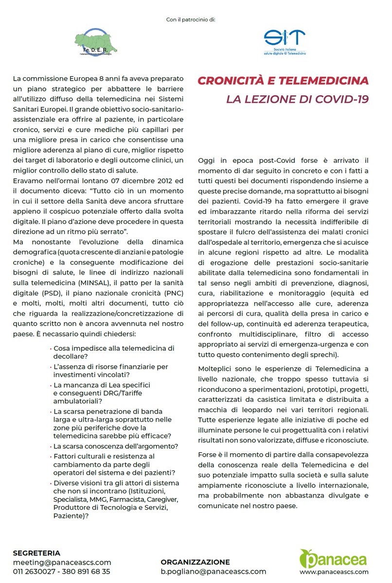 MOTORESANITA's tweet photo. ⏰ Vi aspettiamo numerosi alle ore 11 al #webinar: 
"𝐂𝐫𝐨𝐧𝐢𝐜𝐢𝐭𝐚̀ 𝐞 𝐭𝐞𝐥𝐞𝐦𝐞𝐝𝐢𝐜𝐢𝐧𝐚. 𝐋𝐚 𝐥𝐞𝐳𝐢𝐨𝐧𝐞 𝐝𝐢 𝐂𝐨𝐯𝐢𝐝-𝟏𝟗" 
👉 Per partecipare, iscriversi al link: https://t.co/NcdYJRSurg 
Con il contributo incondizionato di @DaiichiSankyoIT https://t.co/pTzRUw9j5K