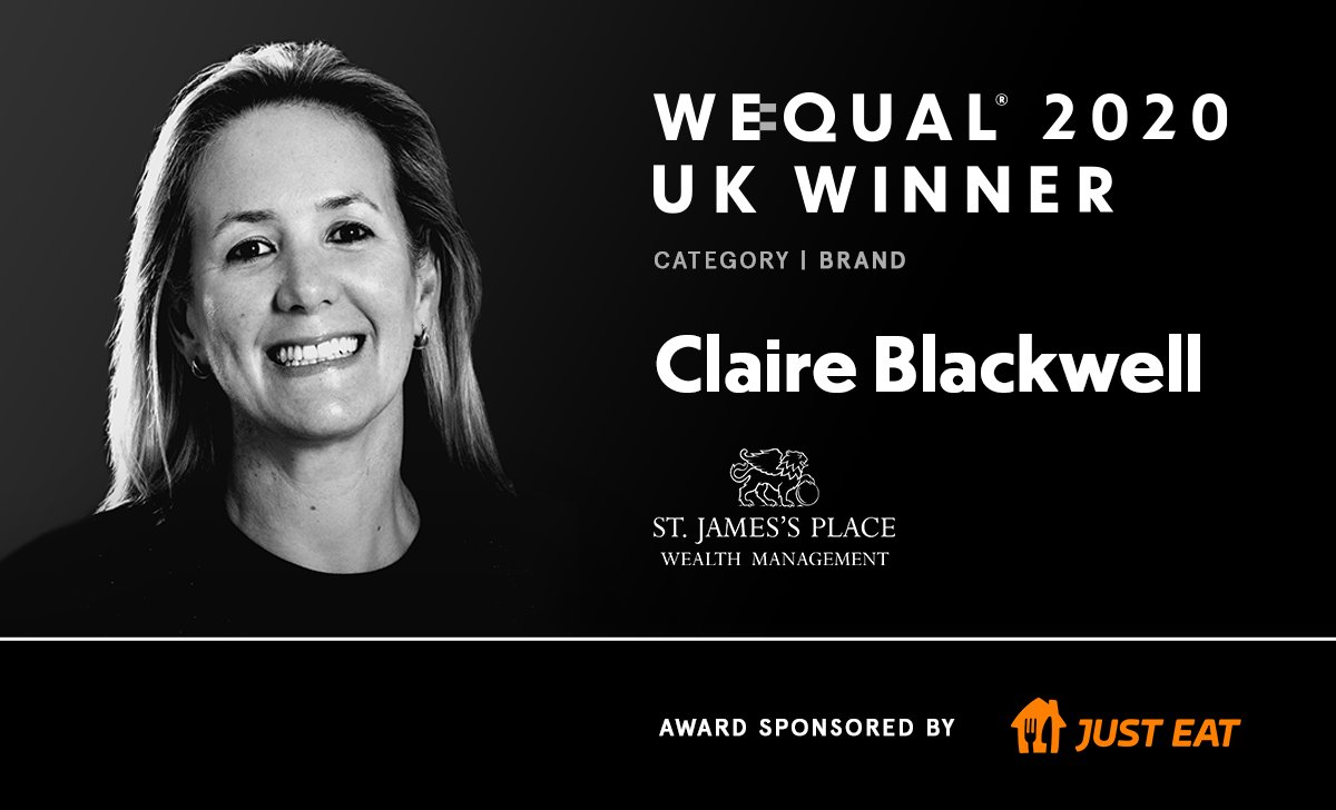 WeQualGlobal's tweet image. Congratulations to @blackwellclaire, Winner of the 2020 WeQual Award for the Brand Category.

#leadership #wequal #Equality #drivingchange