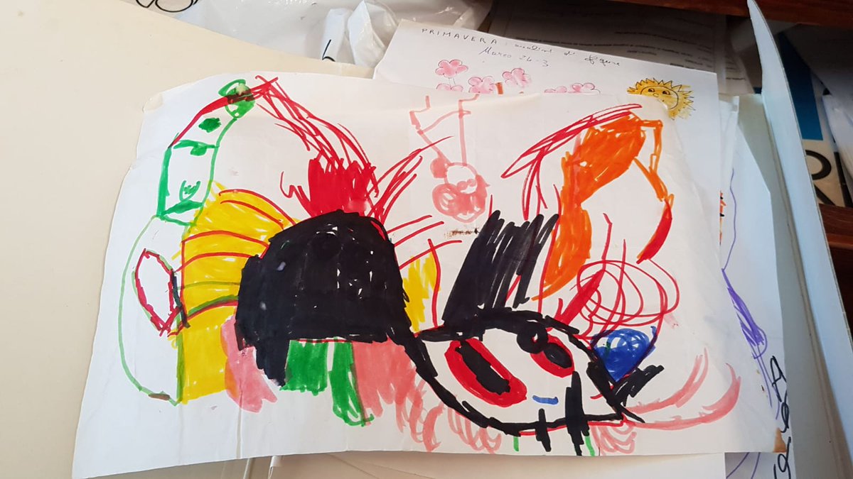 mengonimarco's tweet photo. Mamma dice: "guarda ho ritrovato questi disegni, eri bravo da piccolo!!!"
Ma in che senso "da piccolo"?? hahahah Buon primo giorno di scuola! https://t.co/01mqrXerqA
