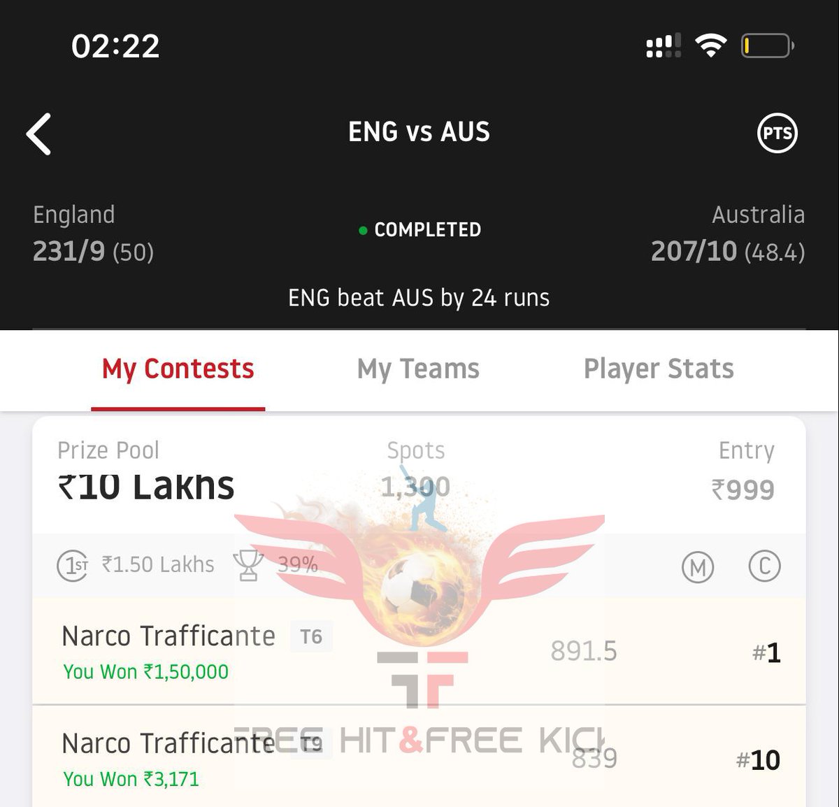 FreehitF's tweet photo. Our team making advisory expert cracked 2 gls in Eng vs Aus ODI yesterday 🔥😍 congrats Prasanth bro 💖
Follow us for free Teams 
https://t.co/sULNqIODvZ

#ENG #IPLSchedule #IPLinUAE #FAUG #Dream11 #Dream11IPL2020 #dream11Prediction #DREAMTEAM
#ipl #dream11team https://t.co/CQqEFiY0Jn