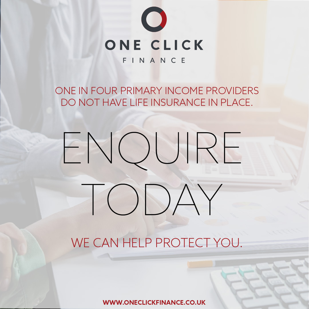 OneClickFinUK's tweet photo. Research shows that one in four primary income providers do not have a Life Insurance policy in place, thereby potentially leaving their families open to financial problems if the worst should happen. 

Contact us today to find out how we can help protect you and your business. https://t.co/Hbbz4BxYLt