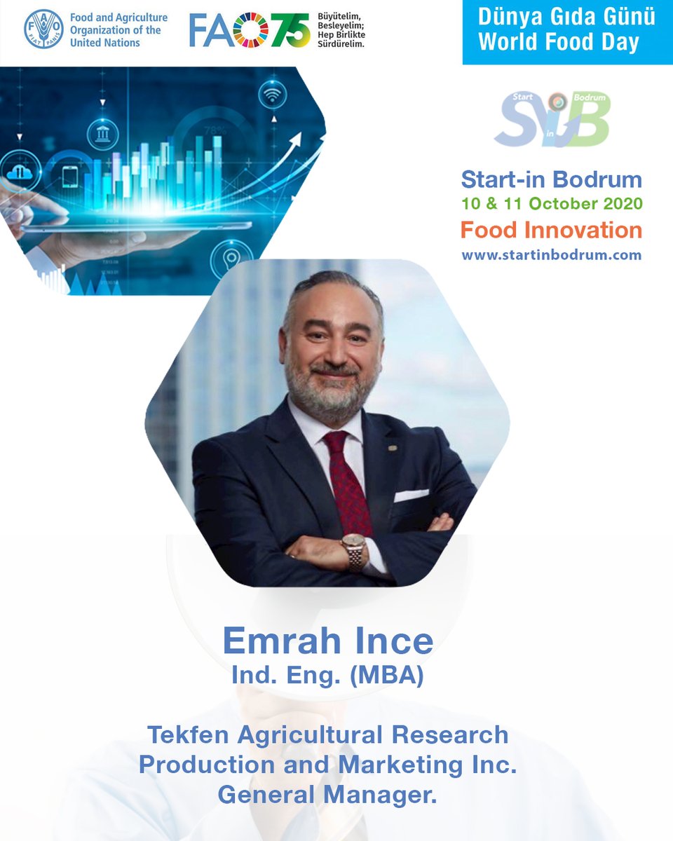 StartinBodrum's tweet photo. Our next speaker for “Sustainable Nutrition and Food Innovation“ online event on Oct 10-11, Emrah Ince, https://t.co/EzNYDXQuOs.,MBA. General manager at @tekfentarim. More info and registration on https://t.co/S9e3w3SOUb. #foodbusiness #foodentrepreneurs #foodtech #foodinnovation https://t.co/0zspK0No0I