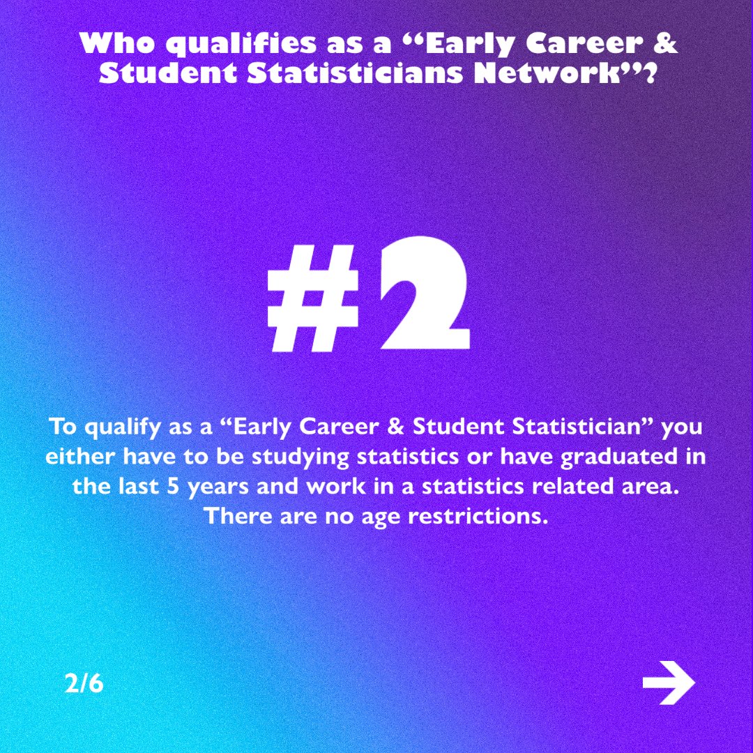 ssa_ecssn's tweet photo. ⁉️Who qualifies as a “Early Career & Student Statisticians Network”? #SSA #ECSSN #SSAECSSN #FAQ #Statistics #Statstwitter VISIT > https://t.co/AEAhkbFeVd #ECR #EarlyCareer https://t.co/8wC4X5oIf3