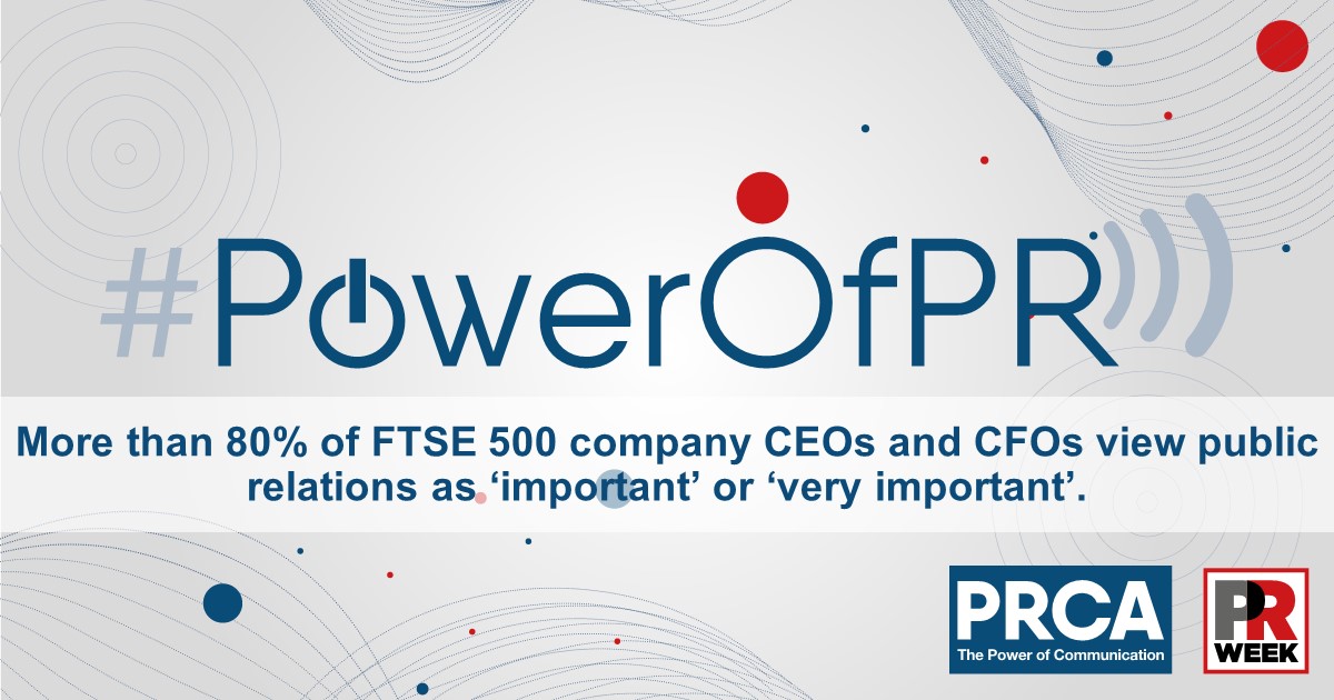 PRCA_HQ's tweet photo. Our industry can play a vital role in guiding organisations through the coming months. 

What we do matters and valued by FTSE 500 companies, according to research from @YoloComms. #PowerOfPR

👉 https://t.co/72T0IBX9cS https://t.co/VL50JZrovA