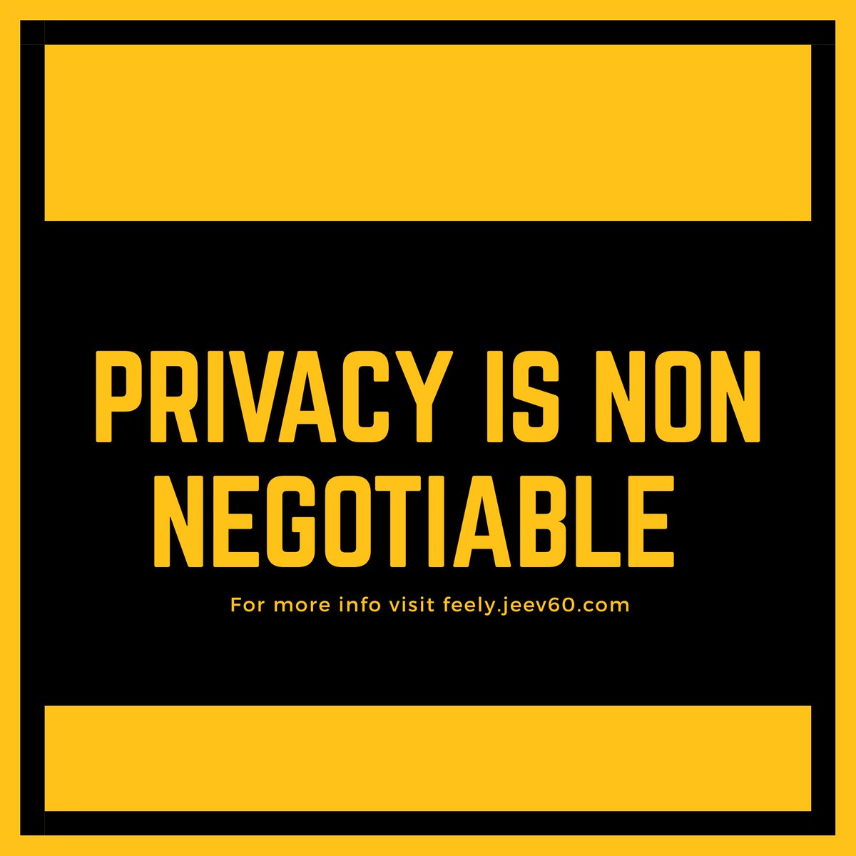 feelyprivacy's tweet photo. Non negotiable. Stop invading your business privacy. Get your lost power privacy now. 

For more info visit https://t.co/KVGwi9F5UO https://t.co/zSHFOnoaUs