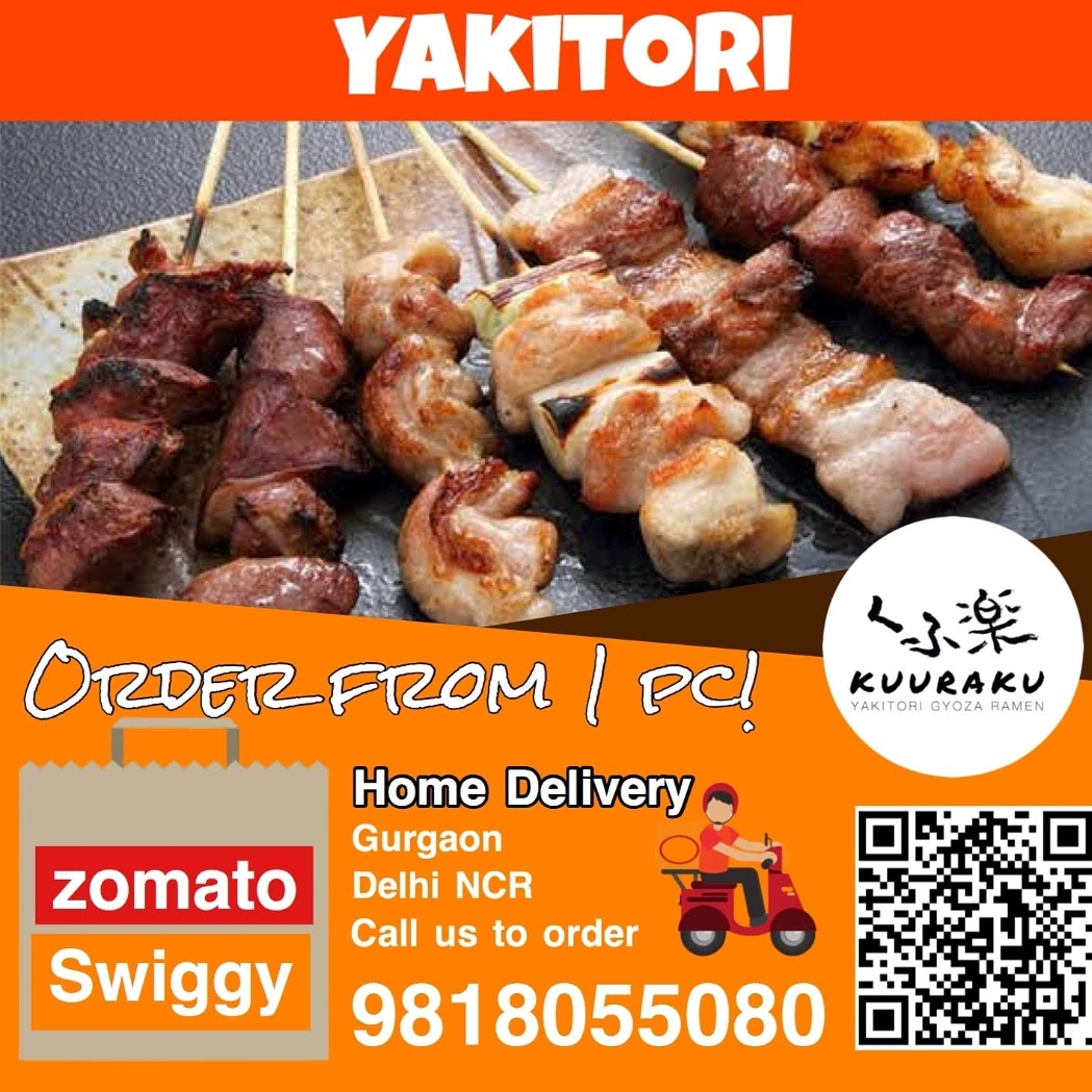 KuurakuF's tweet photo. Try our yummy Yakitori and many other delicious dishes prepared by Japanese Chefs maintaining high standards of hygien from Kuuraku!! #ibbgurgaon #ibbdelhincr
#gurgaon #gurgaonfoodie #gurgaonlife https://t.co/87sBx8XsKO