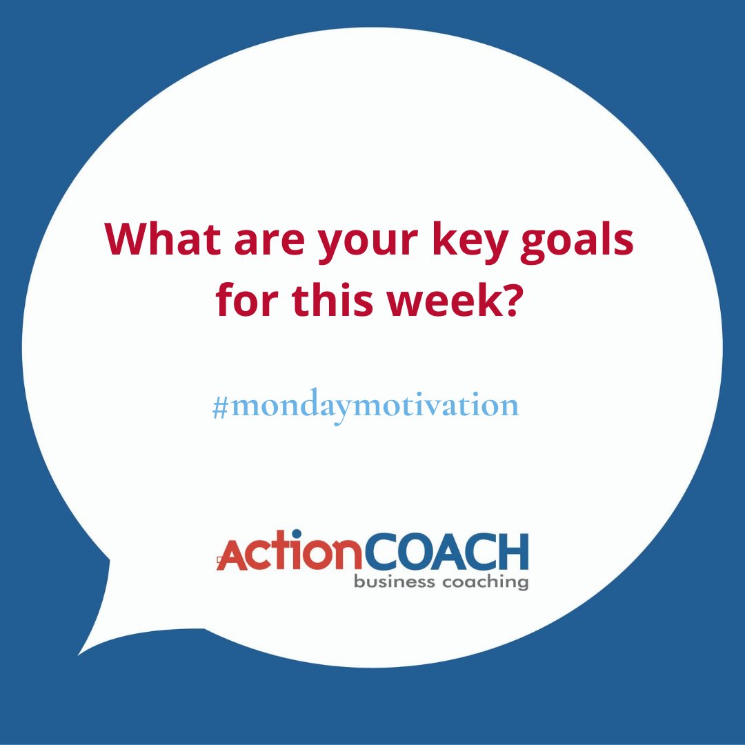 What are/is your MUST ACHIEVE goal for this week?
Let's get clear on what you have to achieve this week to move your business forward.

#businesstip #businesssucess #businessmotivation #businessfocus #businesscoach #businesscoaching #actioncoachnell