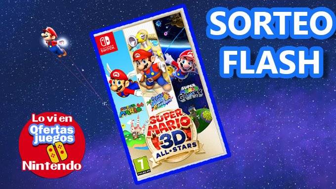 SORTEO FLASH!

¡OTRO SUPER MARIO 3D ALL-STARS!

🔹Para participar:
✅RT
✅Menciona a dos amigos
✅Síguenos en Telegram OfertasJuegos Nintendo
t.me/OfertasJuegosN…