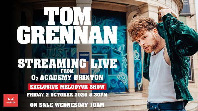 OfficialRandL's tweet photo. Get ready for a SPECIAL virtual show with #RANDL18 artist, @Tom_Grennan 🙌 Streamed LIVE from @o2academybrix with @melodyvirtual ❤️ Don't miss never-seen-before material, big surprises &amp; the best view in the house 🎉 Tickets go on sale Wed at 10:00am 🎟️https://t.co/sKxByOJspD https://t.co/h8iajdKmEP