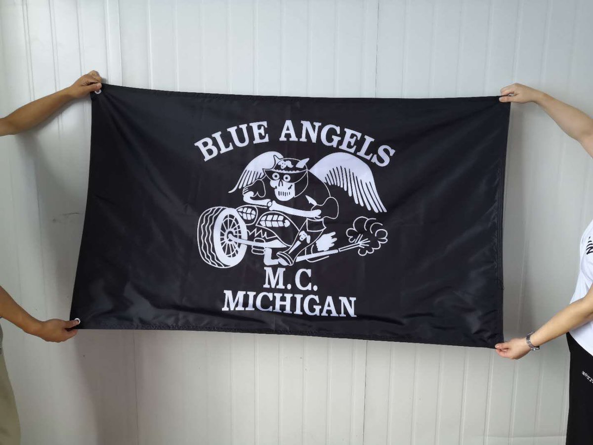 FestFlags's tweet photo. Crispy Clean Flag for Blue Angels M.C of Michigan! https://t.co/6telQHZuzJ