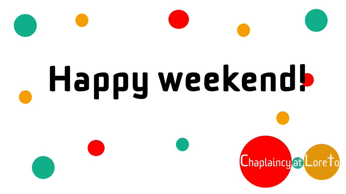 LoretoChaplain's tweet photo. You've made it to the end of your first week, have a great weekend!
#Loreto #Chaplaincy #ChaplaincyatLoreto #ThatFridayFeeling #OneWeekDone #ItsFriday @loretocollege https://t.co/bK4E72QrCL
