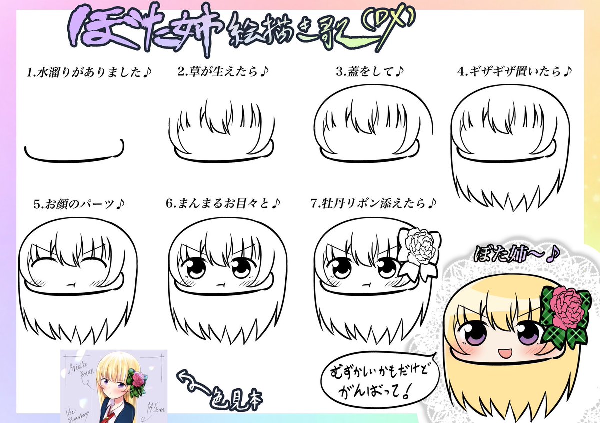 かつて微妙に流行った睡蓮さん絵描き歌達が帰ってきた‼️
これで君も絵師だ‼️
 #観音寺睡蓮の感想DX 