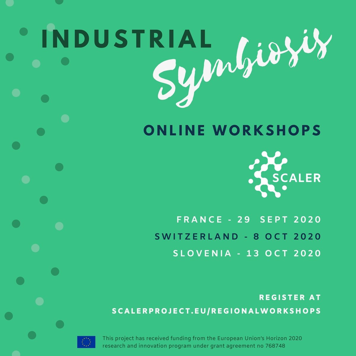 📣We are pleased to announce that our regional #industrialsymbiosis workshops in #France #Switzerland and #Slovenia will now take place online in September and October - find out more and register here: bit.ly/SCALERregional… #circulareconomy #industry
