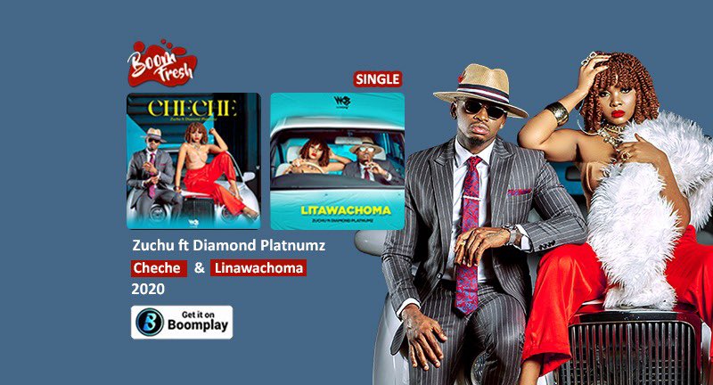 BoomplayGhana's tweet photo. #BoomFresh #SIDE2SIDE

It’s not one, it’s two 🔥🔥! 
Two hits back to back  from @officialzuchu and @diamondplatnumz- #Cheche and #Litawachoma are now available.

Stream now on #Boomplay here- 
https://t.co/s6qh31s84Q

https://t.co/RtTv98TCjI

 #boomplaymusic https://t.co/mEKYjHNHTr