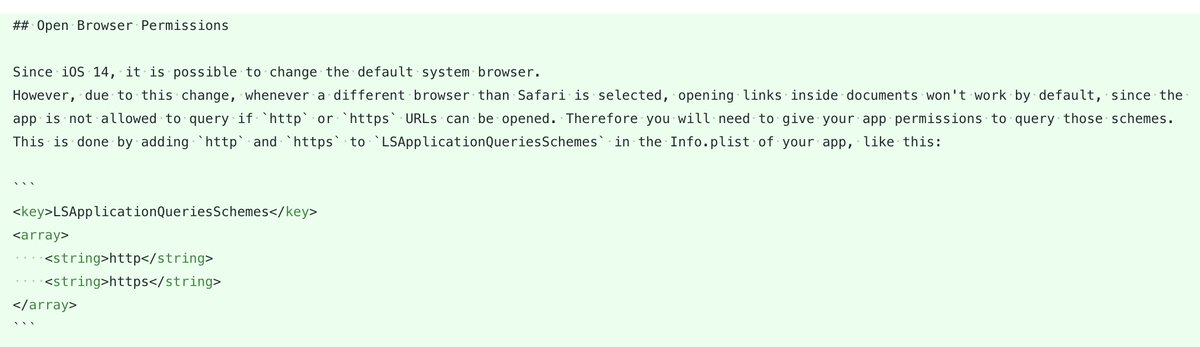 steipete's tweet image. PSA: You want to add http/https to LSApplicationQueriesSchemes.