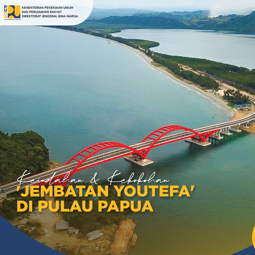 pu_binamarga's tweet photo. Pembangunan di wilayah timur Indonesia, khususnya Papua sudah sangat terasa dengan dibangunnya ribuan kilometer jalan tol serta berbagai jembatan untuk bisa mempermudah akses baru di wilayah paling timur Indonesia tersebut! 🇮🇩

Jembatan Youtefa adalah salah satu contohnya! https://t.co/svaDBvYcuZ