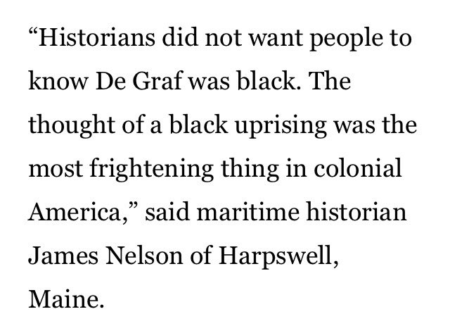 And the VERY interesting thing about Laurens de Graf is that he was Black, but historians have traditionally written about him as white BECAUSE THEY WERE SCARED HE WAS TOO INSPIRATIONAL.