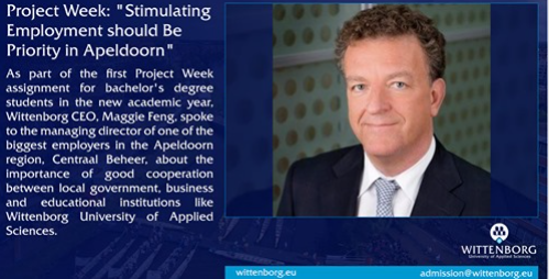 As part of the Project Week assignment for Bachelors, Wittenborg CEO <a href="/fengmaggie/">Maggie Feng</a> spoke to #CentraalBeheer about the importance of good cooperation between local government, business and educational institutions like Wittenborg  tiny.cc/aawusz
