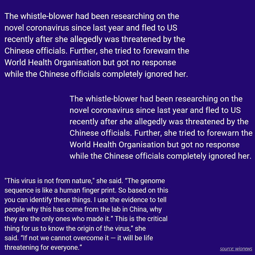 WireFact's tweet photo. #like4likes #likeforlikes #likeforlikeback #l4l #like4like #likeforfollow #lfl #followtrain #fff #followforfollowback #f4f #follow #igdaily #ig #igers #wuhan #china #whistleblower #teen #news #hot #conspiracy #coronavirus #corona #india #usa #quarantine #covid19 #covid_19 https://t.co/cLk1DSJpLn