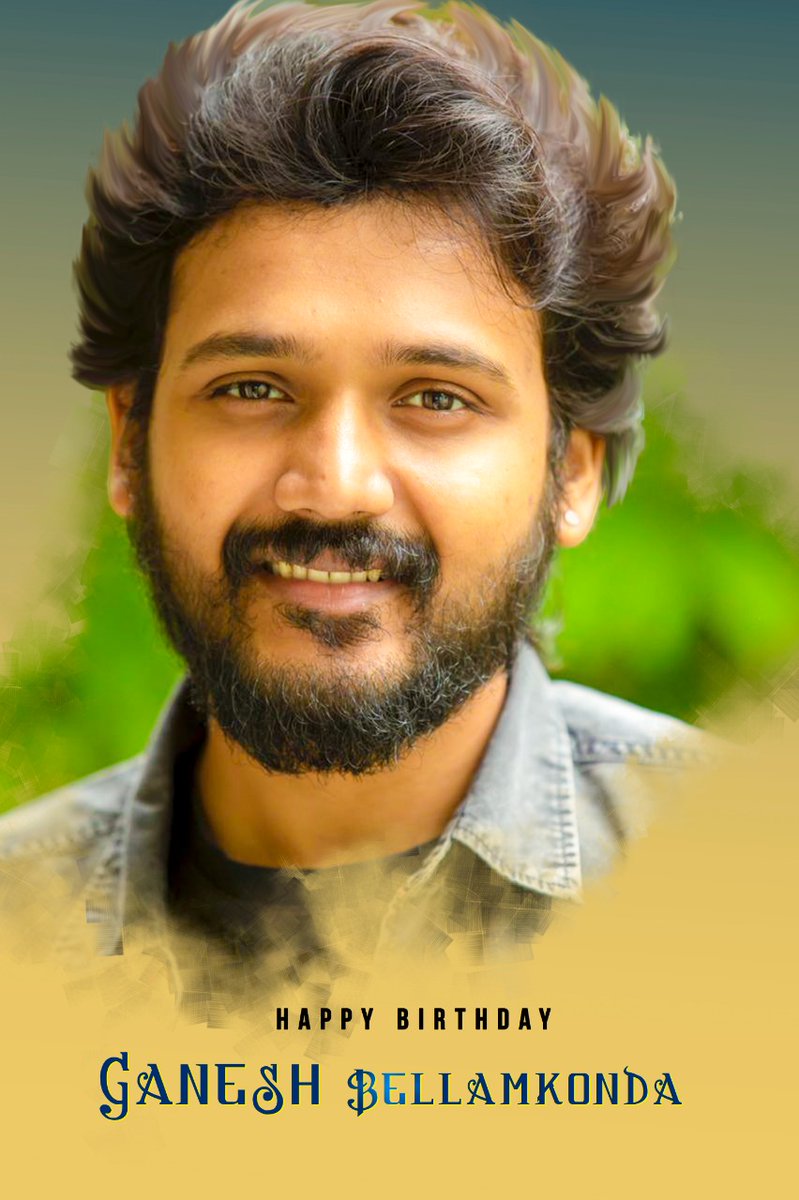 Jagannaabhimani's tweet photo. Birthday wishes to the Young Hero Ganesh Bellamkonda🎉 You are the sweetest human being and an even better person! We have been waiting for the release of your debut film. Best wishes and May you have a wonderful years in Telugu cinema 🎬 
#HbdGaneshBellamkonda https://t.co/XDNQr3GnOg
