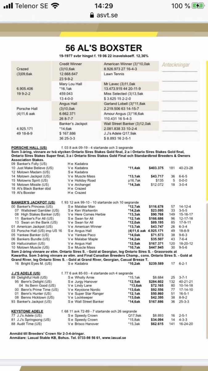 Vi köpte åter Al’s Boxster på Elitauktionen i våras. Han har gått på bete hos Stall Conrads. Han är till salu för 200 000 kr + moms.

Friröntad utan lösa benbitar.

m.youtube.com/watch?v=zcG2Lh…